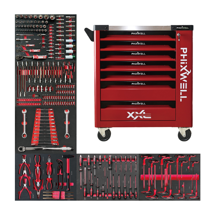 719503 PHIXWELL 249 buah Set Alat Kabinet Perkakas