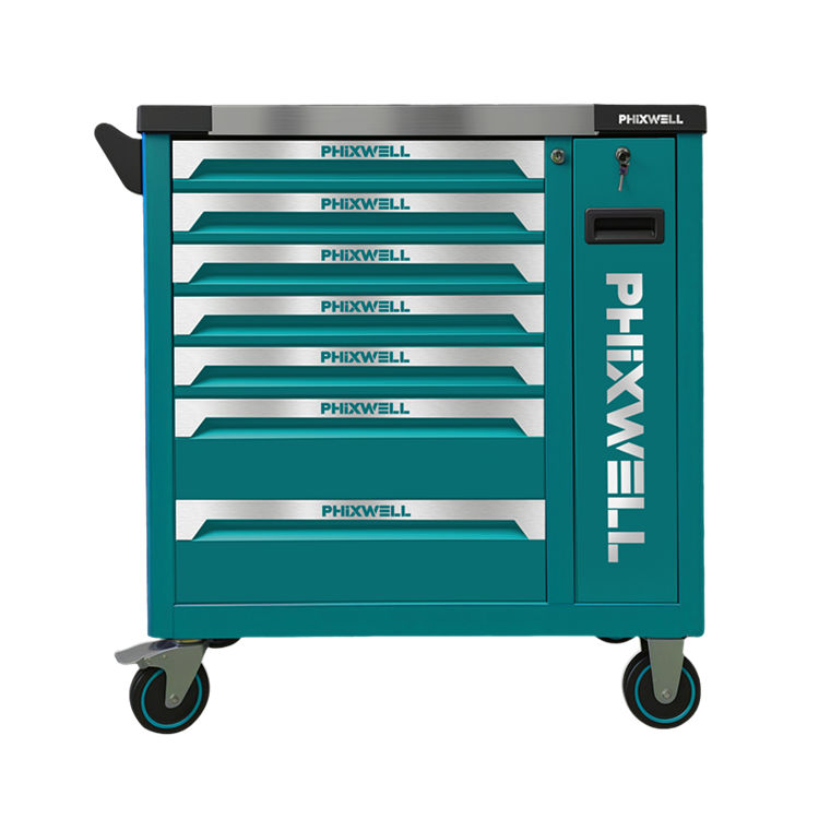 719509 PHIXWELL 7 laci lemari penyimpanan alat dengan set alat 309pcs
