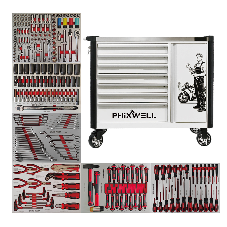 719516 PHIXWELL 7 laci lemari perkakas model baru