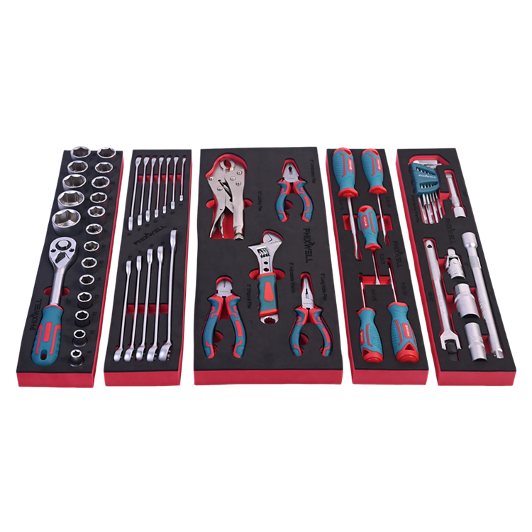 717302 PHIXWELL 56 pcs set perkakas tangan kotak besi rumah tangga