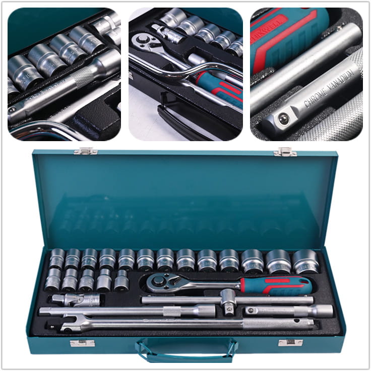 717303 PHIXWELL SET SOKET KOTAK BESI 24 PCS