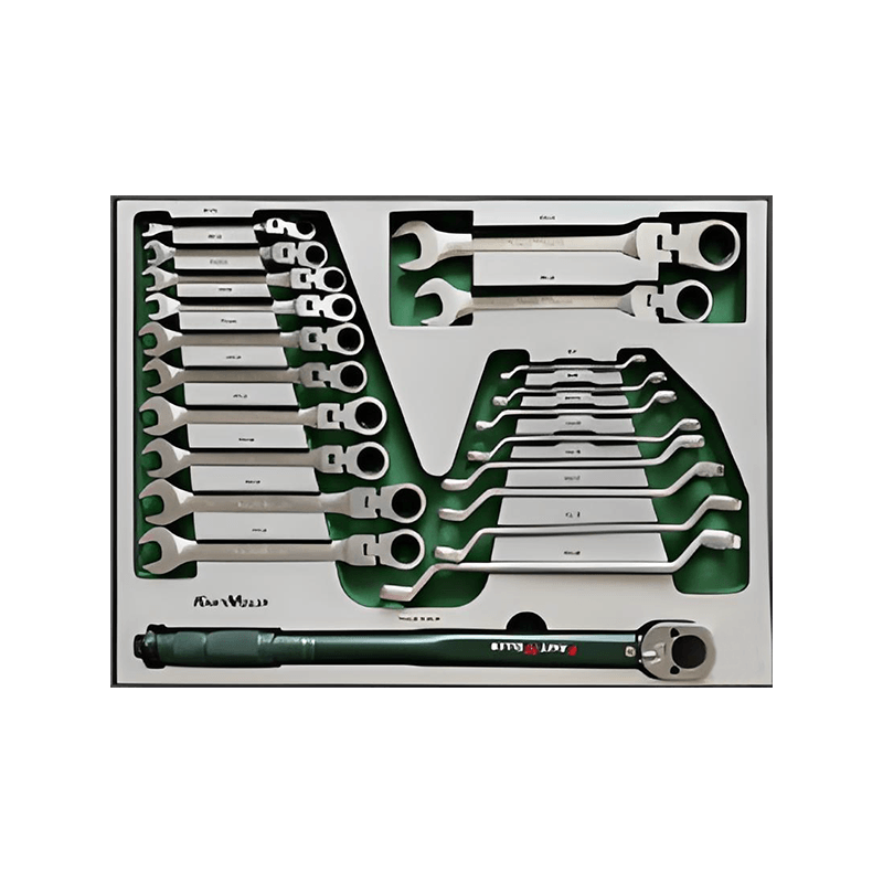 719509 PHIXWELL 7 laci lemari penyimpanan alat dengan set alat 309pcs