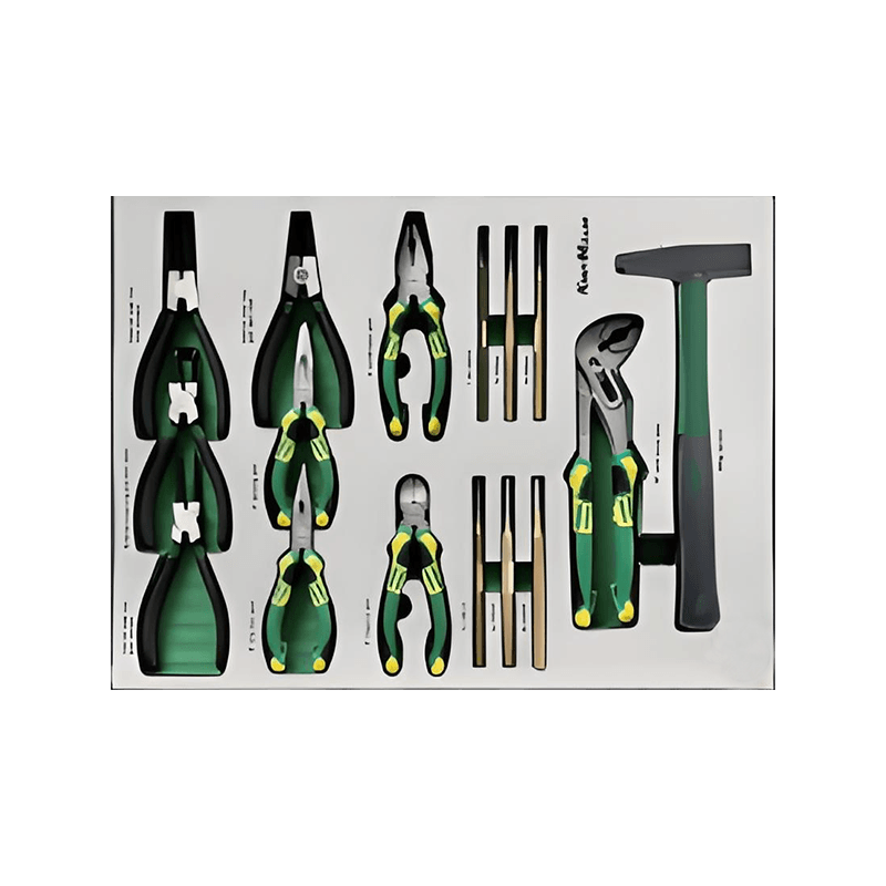719509 PHIXWELL 7 laci lemari penyimpanan alat dengan set alat 309pcs