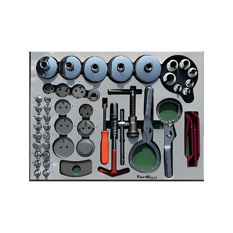 719509 PHIXWELL 7 laci lemari penyimpanan alat dengan set alat 309pcs